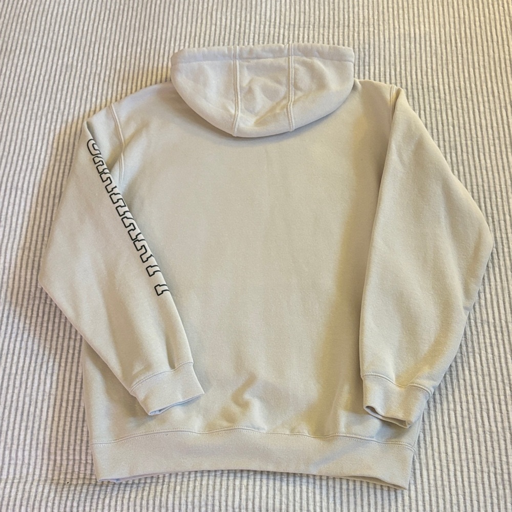 Carhartt Women’s Cream Hoodie with Green Graphic ~ Size Medium ~ EUC - Picture 6 of 7